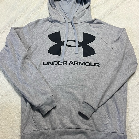 Under Armour Men's Light Gray Hoodie - Picture 1 of 3